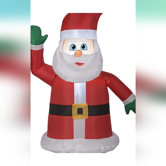 Car Buddy 3 ft Blowup Inflatable Waving Santa - Picture 3 of 6